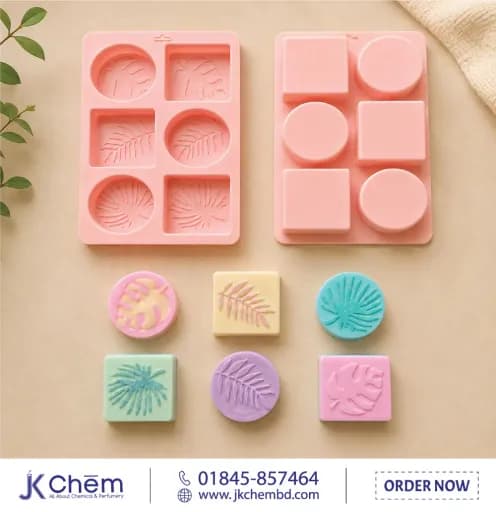 6 Cavity Silicone Soap Molds Ellipse Rectangle Shape Handmade Soap Mold Portable Unique Soap Making Tools