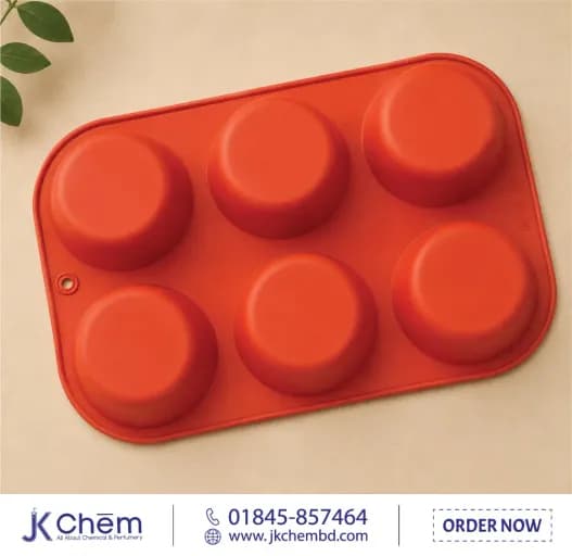 6 Cavity Round Silicone Soap Mold | Reusable Food Grade Mold for Handmade Soap, Lotion Bars, Bath Bombs, Wax Melts, Chocolate & Cake Making