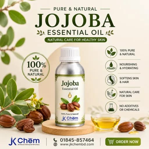 Premium Jojoba Essential Oil – Cosmetic Grade Natural Oil for Skin Care, Hair Care, Massage & DIY Beauty Formulations