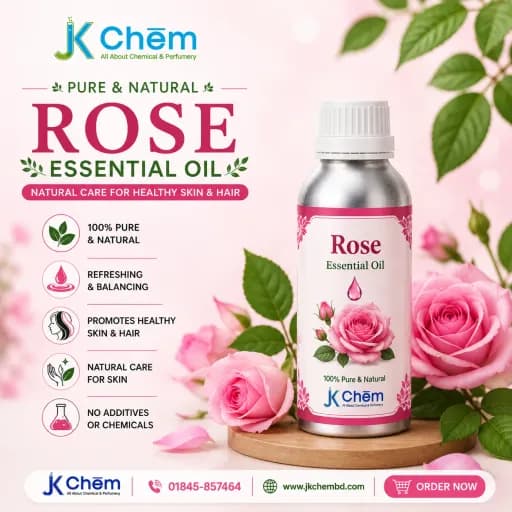 Premium Rose Essential Oil – Cosmetic Grade Natural Oil for Skincare, Hair Care, Aromatherapy & Soap Making