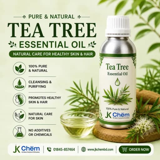 Premium Tea Tree Essential Oil – Cosmetic Grade Natural Oil for Skincare, Hair Care, Aromatherapy & Soap Making