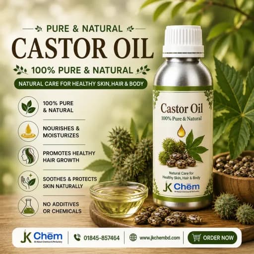 Pure Castor Oil (Ricinus Communis Seed Oil) | Cosmetic Grade Carrier Oil for Hair, Skin & Personal Care Products