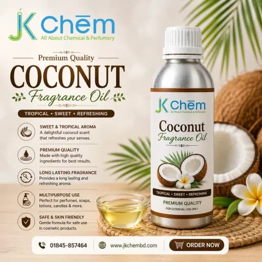 Premium Coconut Fragrance Oil – Cosmetic Grade Long-Lasting Scent for Soap, Candles, Skincare & Personal Care Products