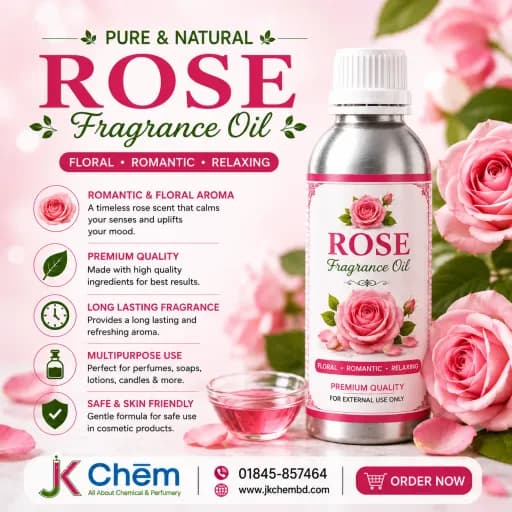 Rose Fragrance Oil | Premium Cosmetic Grade Floral Perfume Oil for Soap Making, Candles & DIY Beauty Formulations
