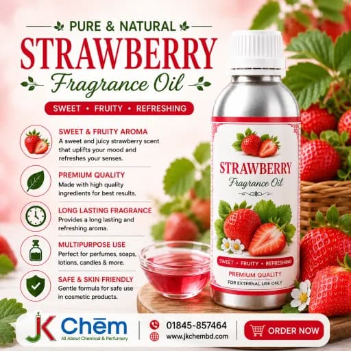 Strawberry Fragrance Oil | Premium Cosmetic Grade Fruity Perfume Oil for Soap Making, Candles & DIY Beauty Formulations