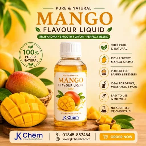 Mango Flavour Food Grade (ম্যাংগো ফ্লেভার) | Premium Food Grade Mango Flavour for Bakery, Beverages, Ice Cream & Confectionery
