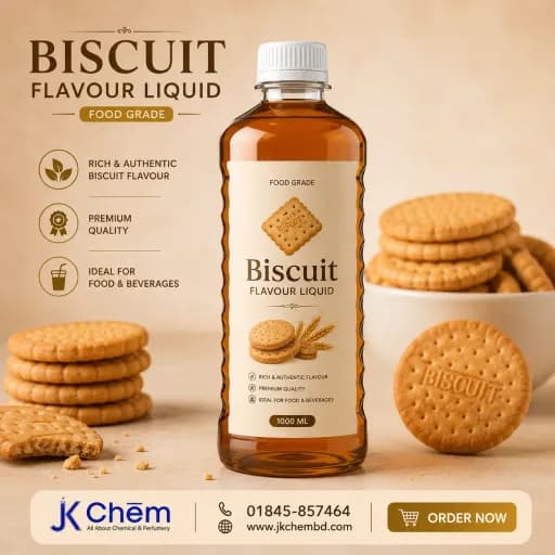 Premium Biscuit Flavour Liquid (Food Grade) – Concentrated Biscuit Flavor for Bakery, Beverages, Desserts & Confectionery