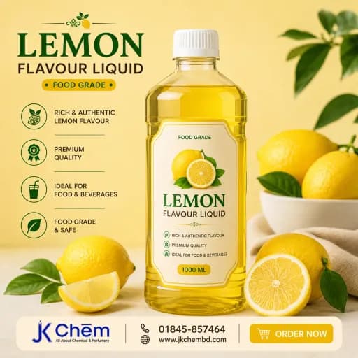 Premium Lemon Flavour Liquid (Food Grade) – Concentrated Lemon Flavor for Bakery, Beverages, Desserts & Confectionery
