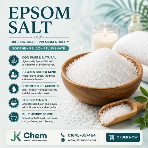 Premium Epsom Salt (Magnesium Sulfate) – Cosmetic & Bath Grade Loose Pack for Bath Soaks, Foot Soaks, Skincare & Personal Care