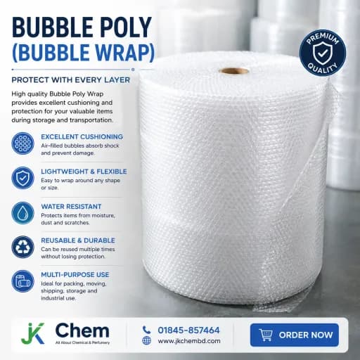 Premium Bubble Poly (বাবল পলি) – নিরাপদ প্যাকেজিংয়ের জন্য উচ্চমানের Air Bubble Wrap Roll