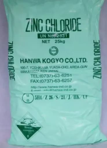 Zinc Chloride (ZnCl₂) | High Quality Industrial Grade Chemical for Soldering Flux, Metal Treatment, Laboratory & Industrial Applications