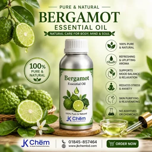 Bergamot Essential Oil (বার্গামট এসেনশিয়াল অয়েল ) | Premium Pure Bergamot Essential Oil for Skincare, Hair Care, Aromatherapy & DIY Cosmetics