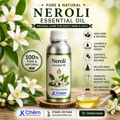  Neroli Essential Oil (নেরোলি এসেনশিয়াল অয়েল) | Premium Pure Neroli Essential Oil for Skincare, Hair Care, Aromatherapy & Perfumery