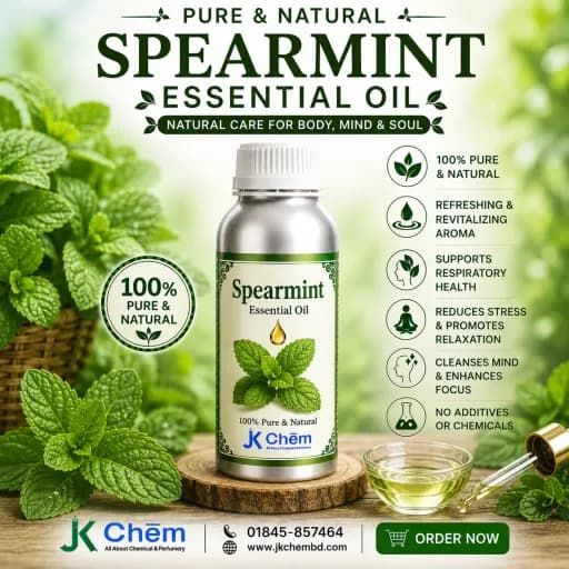 Spearmint Essential Oil (স্পিয়ারমিন্ট এসেনশিয়াল অয়েল) | Premium Cosmetic Grade Spearmint Oil for Skincare, Hair Care & Aromatherapy