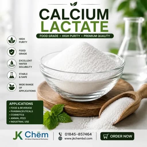 Calcium Lactate (ক্যালসিয়াম ল্যাকটেট) | Food Grade Calcium Supplement & Acidity Regulator for Food, Beverage & Pharmaceutical Applications