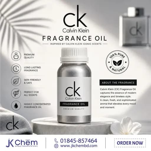 Calvin Klein (CK) Fragrance Oil (ক্যালভিন ক্লেইন ফ্র্যাগরেন্স অয়েল) | Premium Perfume Scent for Perfume, Body Mist, Soap & Cosmetics