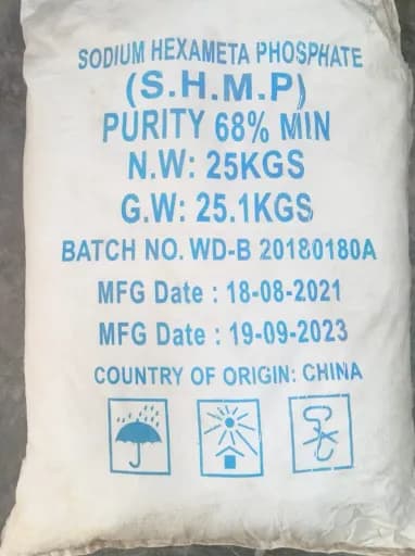 Sodium Hexametaphosphate (SHMP) (সোডিয়াম হেক্সামেটাফসফেট) | High-Quality Water Treatment, Food Processing, Detergent & Industrial Grade Chemical