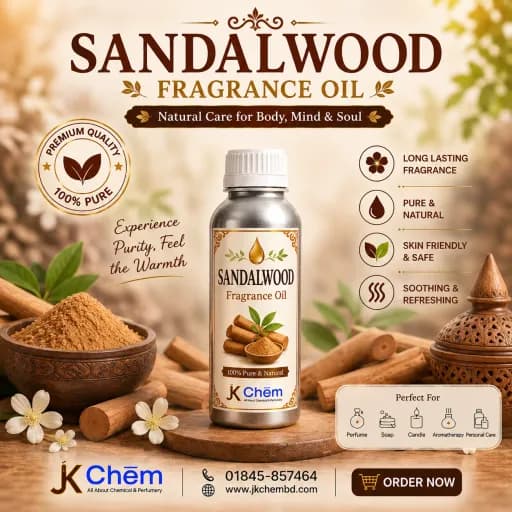 Sandalwood Fragrance Oil (স্যান্ডালউড ফ্র্যাগরেন্স অয়েল) | Rich, Warm & Woody Fragrance for Perfume, Soap, Cosmetics & Personal Care