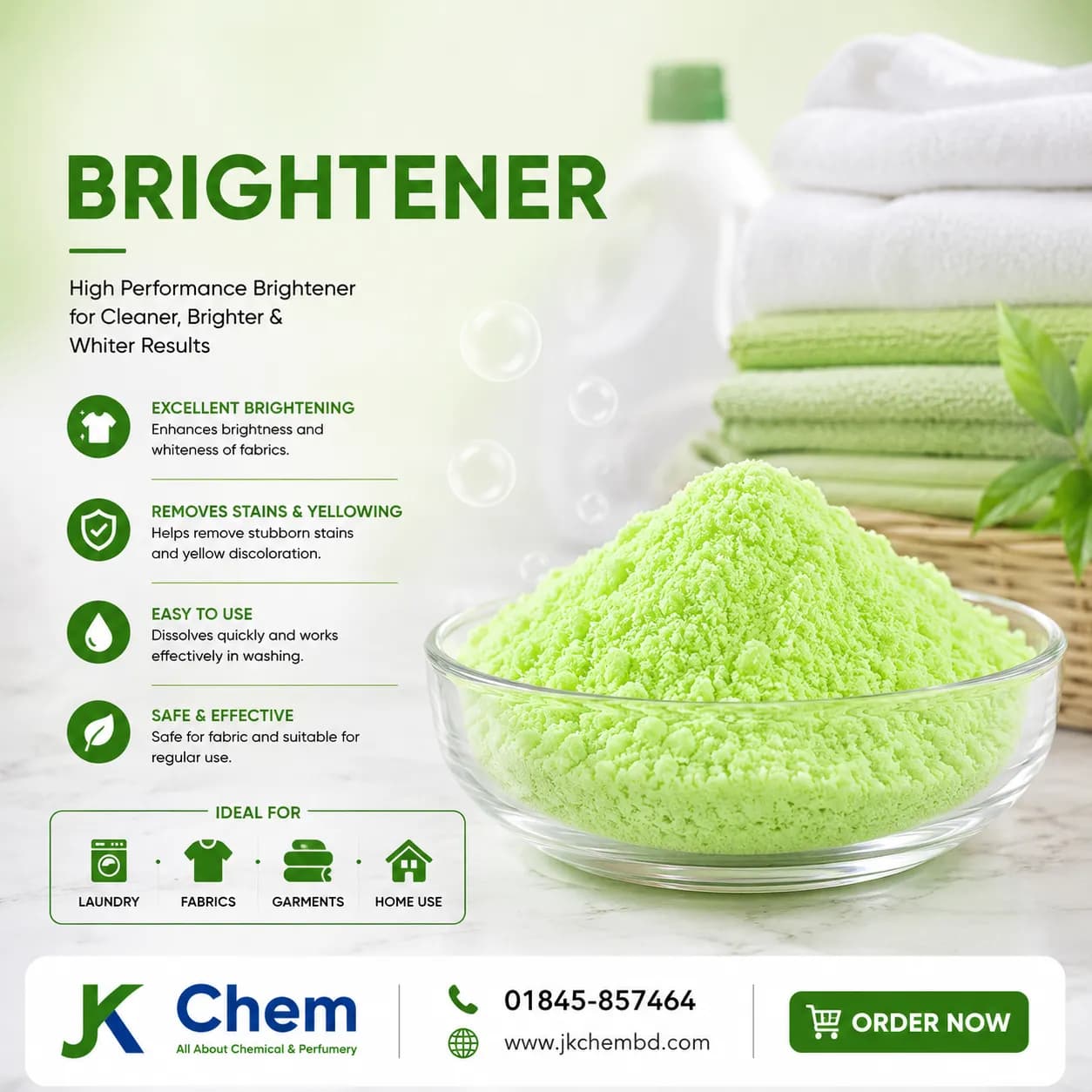 Optical Brightener (Fluorescent Brightener) | Industrial Grade Whitening Agent for Detergents, Textile, Paper, Plastic & Chemical Manufacturing